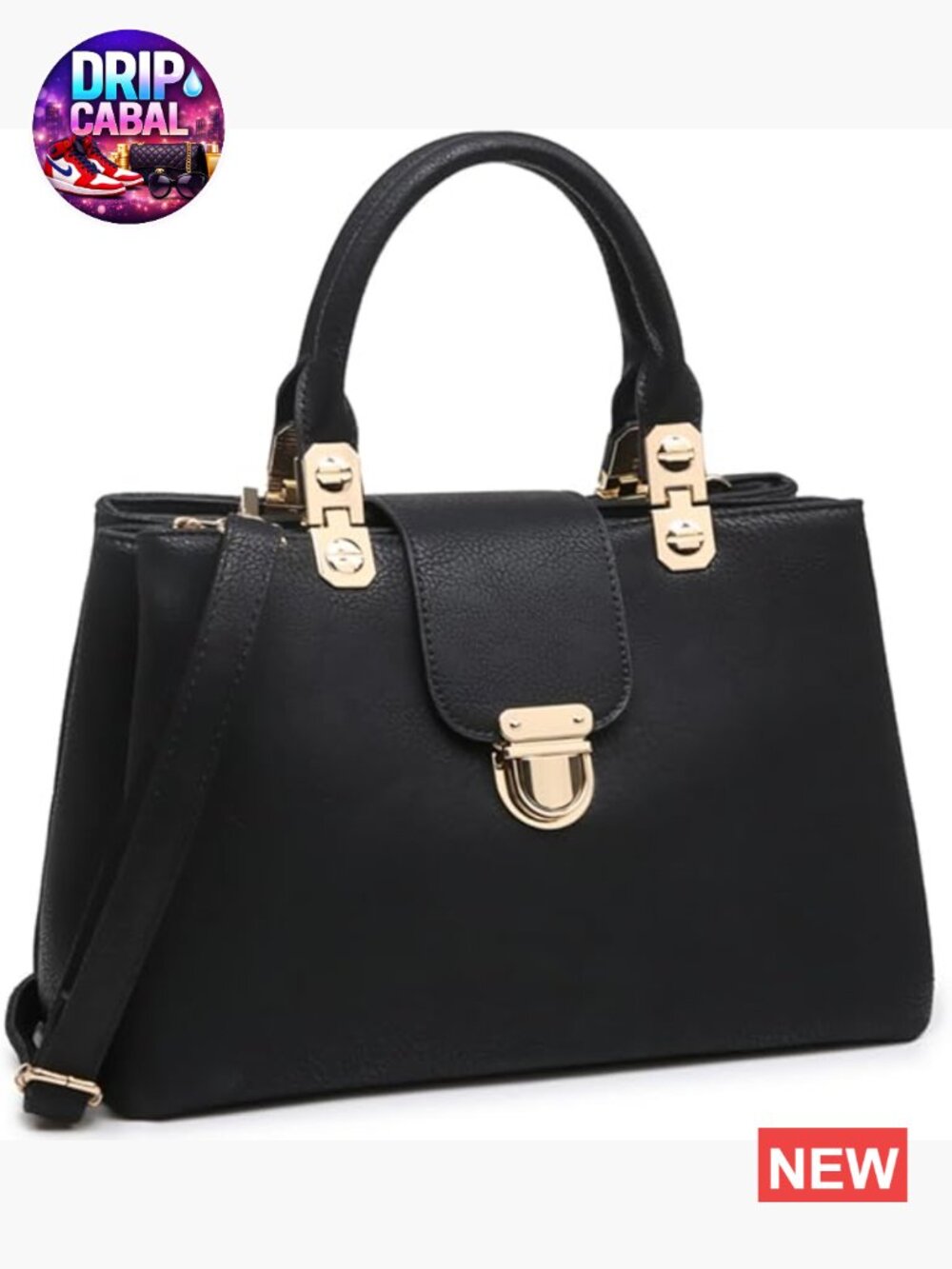 Vegan Leather Satchel Handbag Top Handle Tote Purse Shoulder Bag